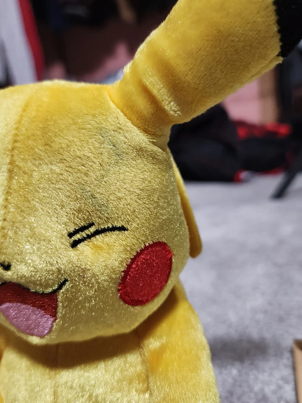 Pikachu Yellow Plush Toy - Cute Winking Pokemon Plush